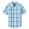 Boys Plaid Poplin Button Down Shirt1